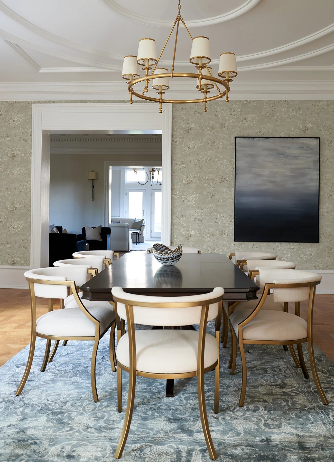 Arian Silver Inkburst Wallpaper (Champagne)