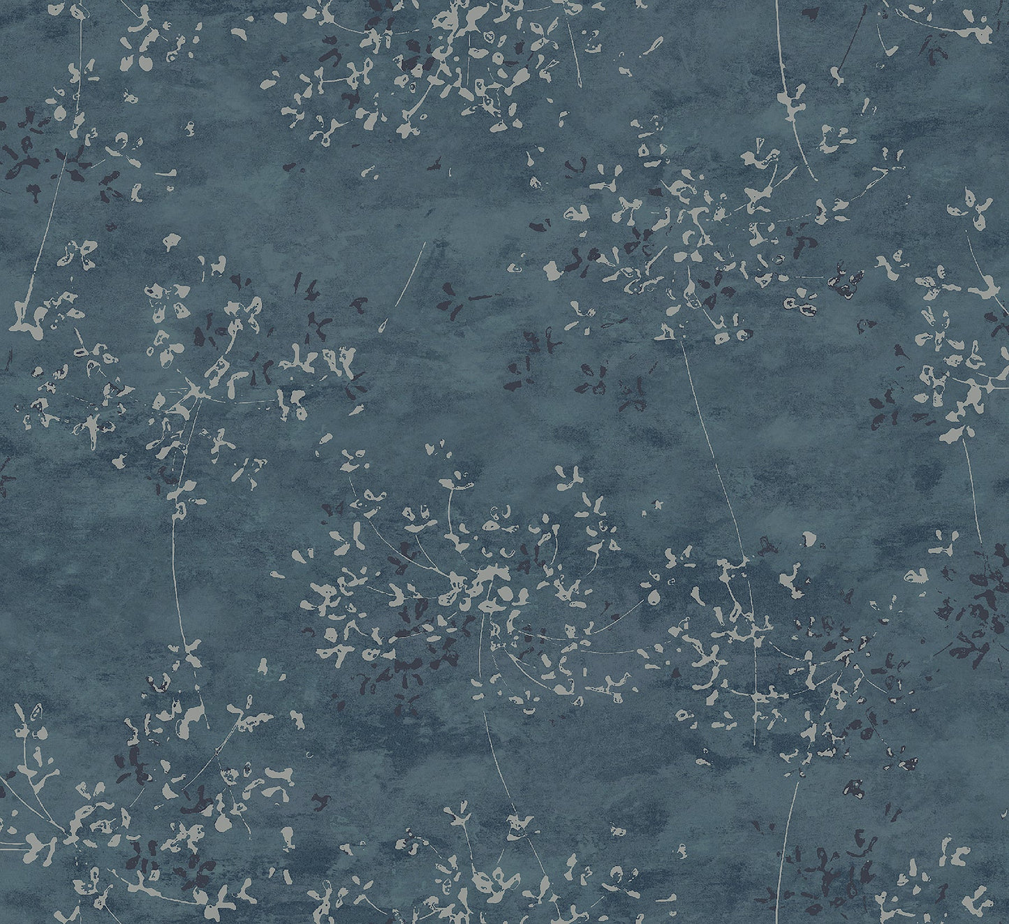 Arian Silver Inkburst Wallpaper (Blue)