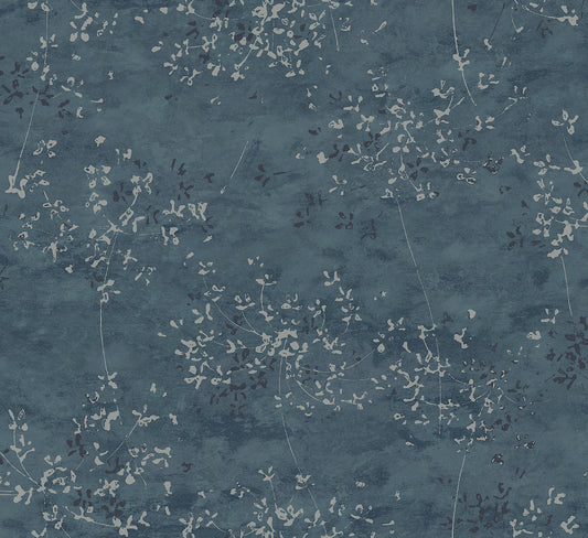 Arian Silver Inkburst Wallpaper (Blue)