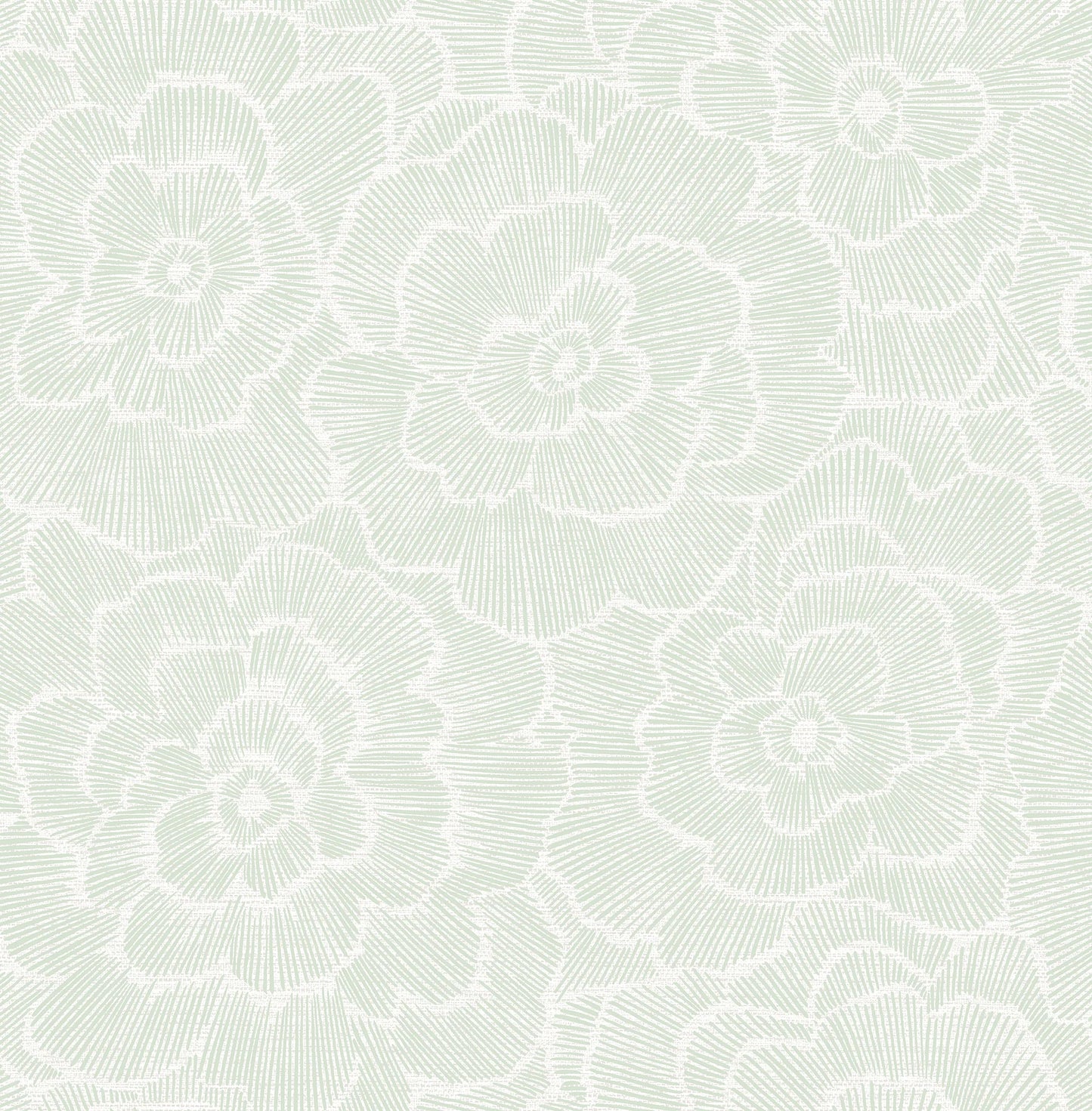 Periwinkle Blue Textured Floral Wallpaper (Light Green)