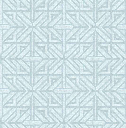 Hesper Green Geometric Wallpaper (sky blue)
