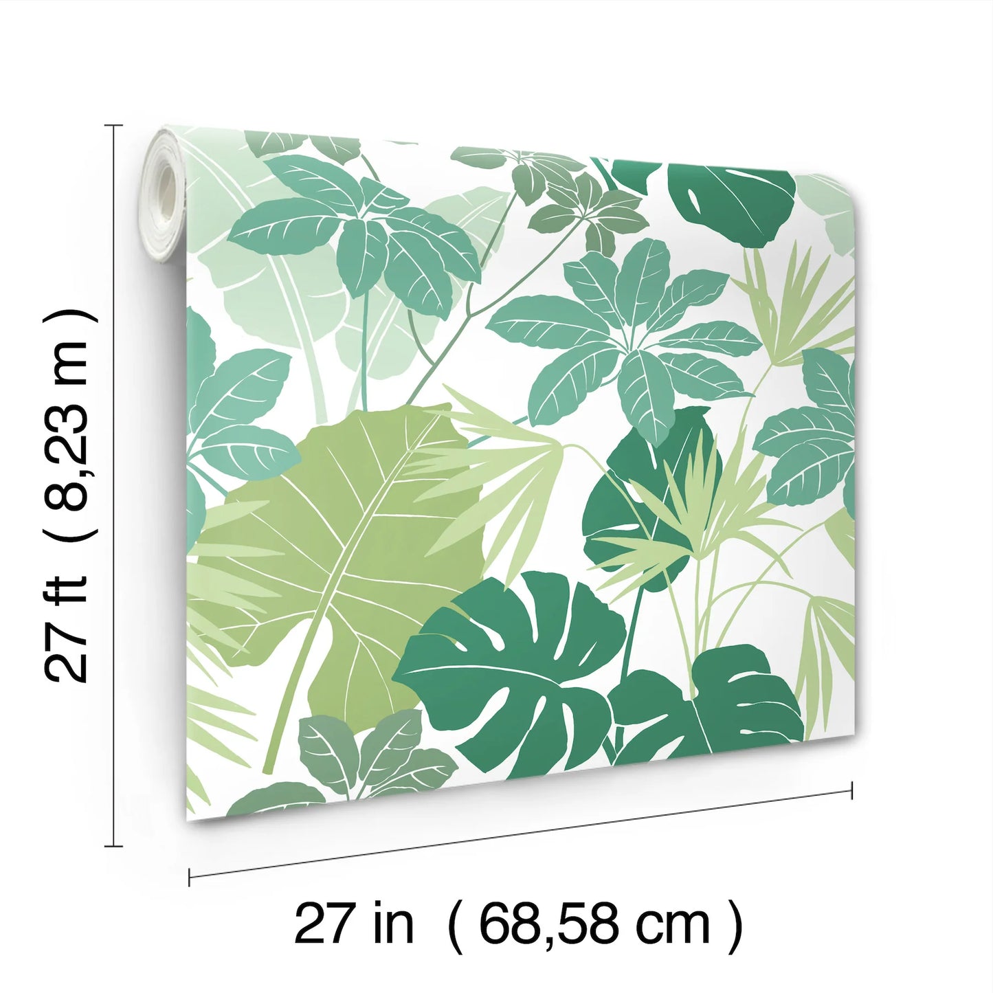 Medellin Neutral Rainforest Floor Wallpaper (green)