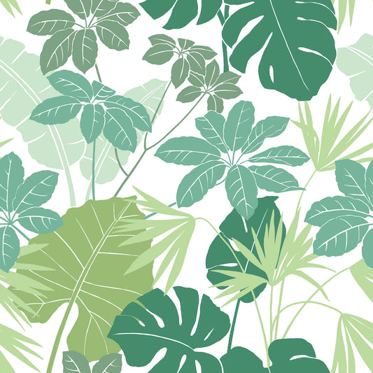 Medellin Neutral Rainforest Floor Wallpaper (green)