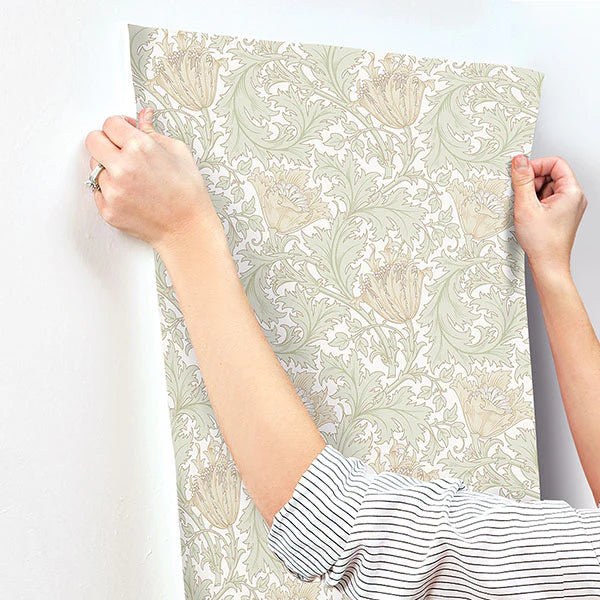 Anemone Wallpaper (Light Green)