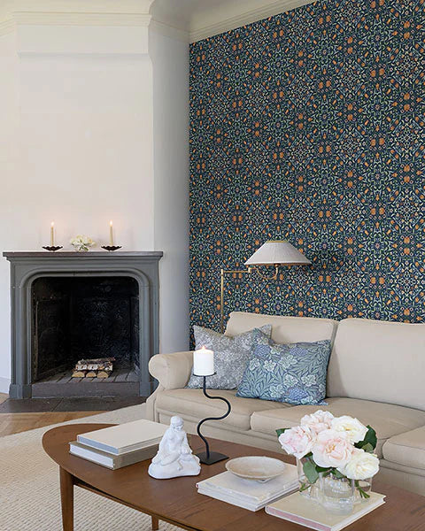 No 1 Holland Park Wallpaper (Dark Blue)