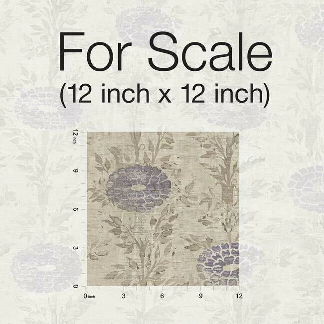 French Marigold Wallpaper (Sand/EggPlant)