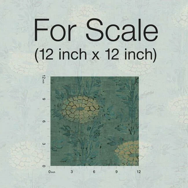 French Marigold Wallpaper (Teak green/Gold)