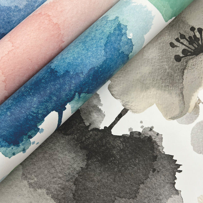 Watercolor Bouquet Wallpaper (Charcoal)