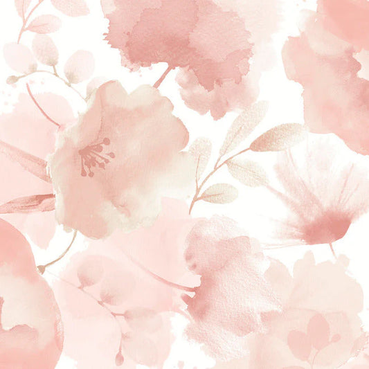 Watercolor Bouquet Wallpaper (Blush)