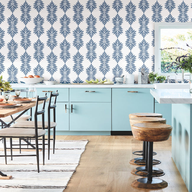 Broadsands Botanica Wallpaper- Chambray