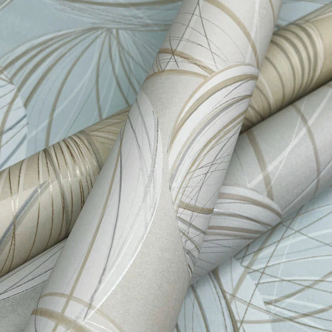 Floating Lanterns Wallpaper (Smoky Blue)