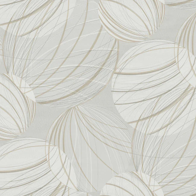 Floating Lanterns Wallpaper (Light Grey)