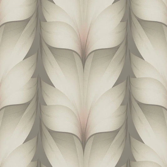 Lotus Light Stripe Wallpaper (Taupe/Blush)