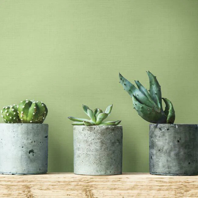 Linen Crosshatch Wallpaper (White)