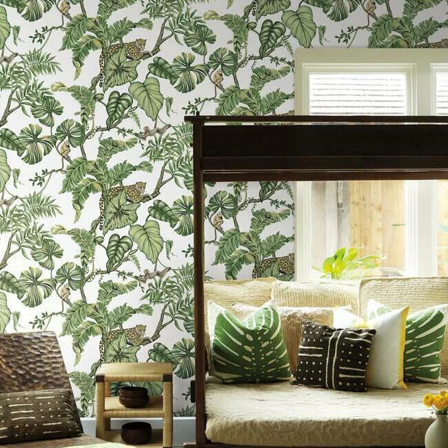 Jungle Cat Wallpaper (White)