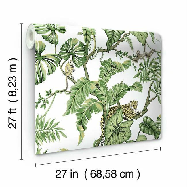 Jungle Cat Wallpaper (White)