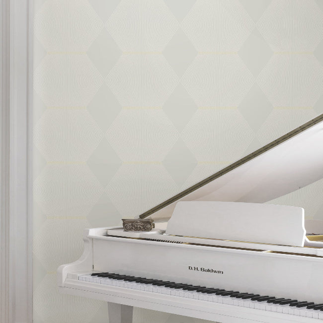Diamond Legacy Wallpaper- Soft Grey