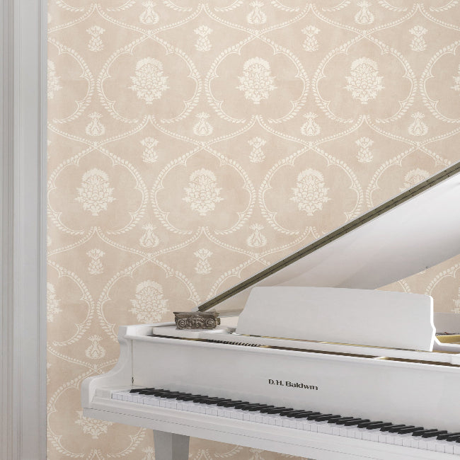 Royal Damask Wallpaper- Blush