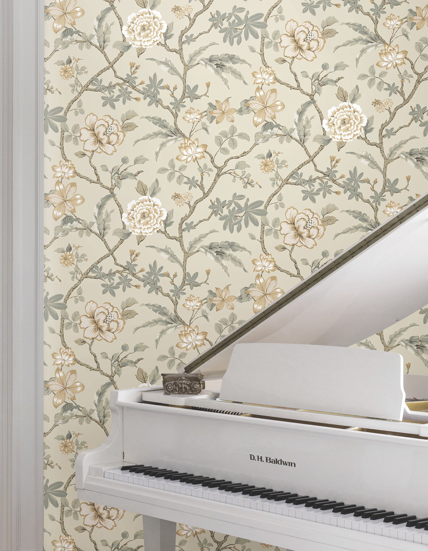 Courtyard Botanical Wallpaper- Neutral