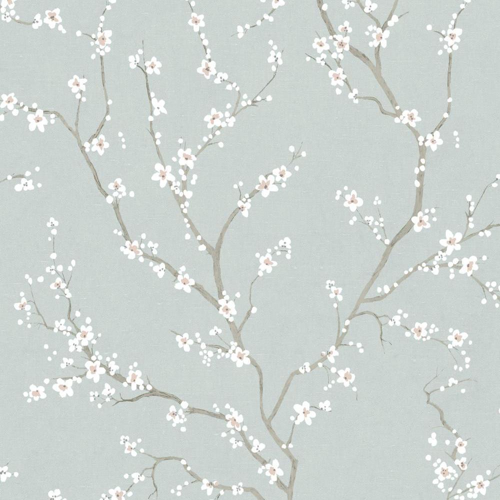 Cherry Blossom Peel and Stick Wallpaper (Blue)