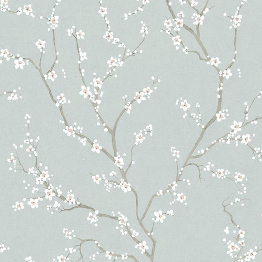 Cherry Blossom Peel and Stick Wallpaper (Blue)