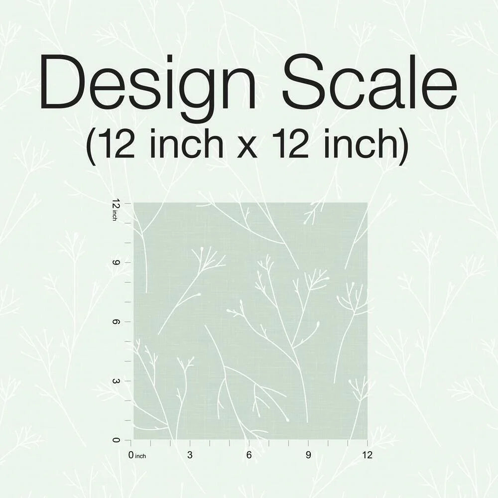 Twigs Peel and Stick Wallpaper (Green)