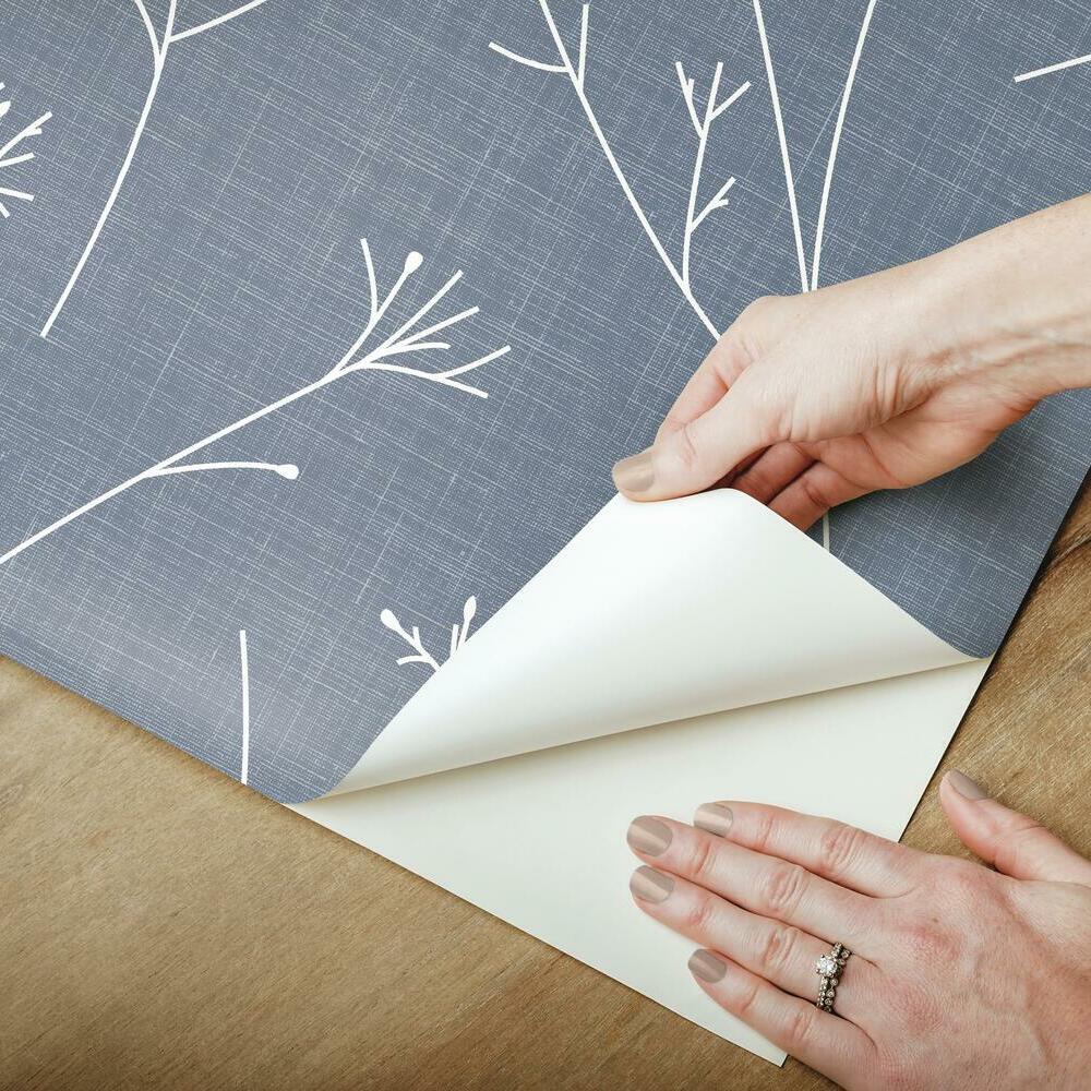 Twigs Peel and Stick Wallpaper (Blue)