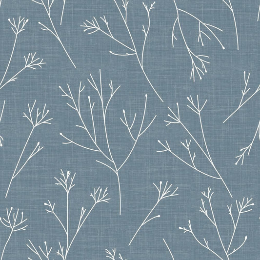 Twigs Peel and Stick Wallpaper (Blue)