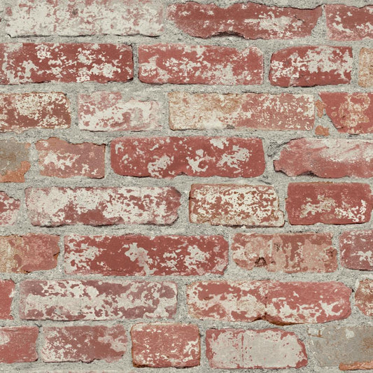 Brick Peel and Stick Wallpaper (Bright Red)
