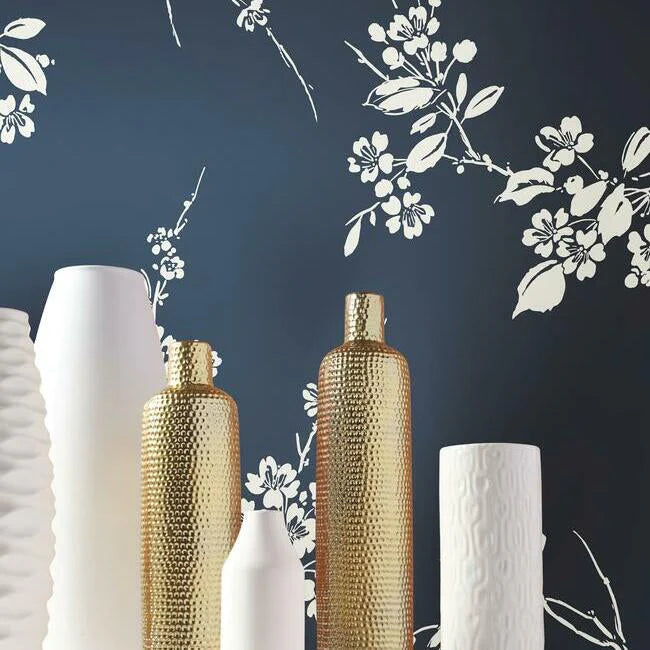 Imperial Blossoms Branch Wallpaper (Navy)