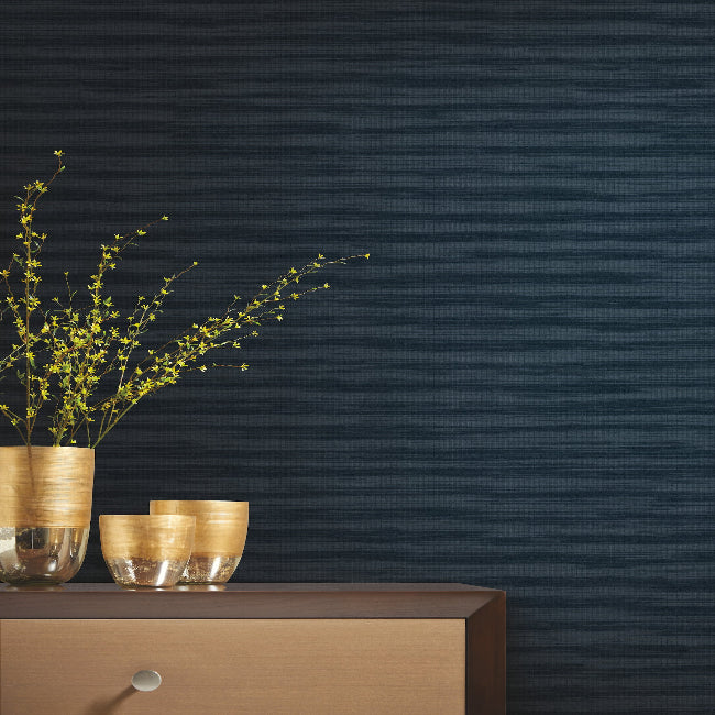 Shining Sisal Wallpaper- Navy