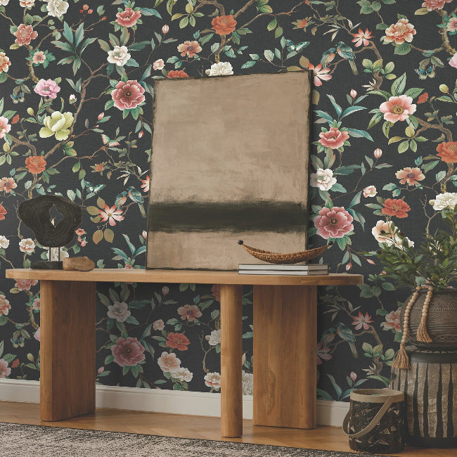Kimora's Garden Wallpaper- Black
