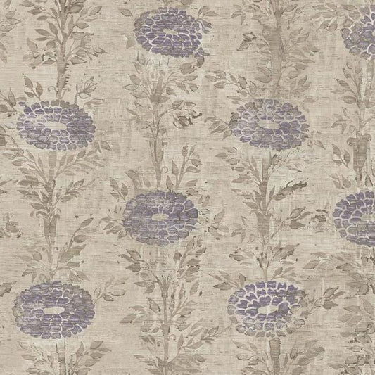 French Marigold Wallpaper (Sand/EggPlant)