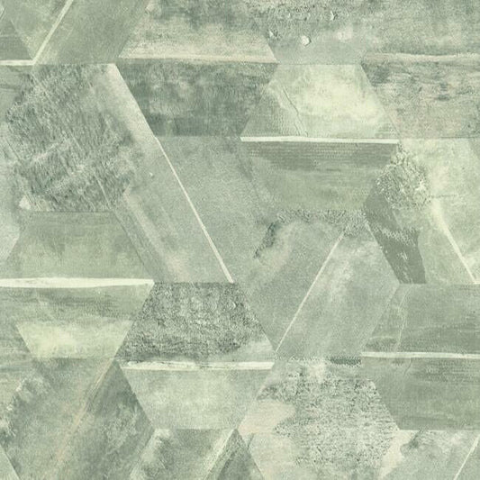 Hexagon Stone Wallpaper (Teal)