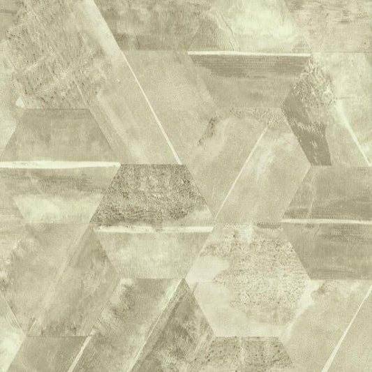 Hexagon Stone Wallpaper (Beigi)