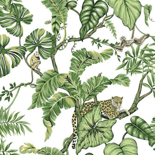 Jungle Cat Wallpaper (White)