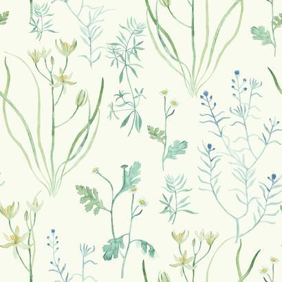 Alpine Botanical Wallpaper (Blue)