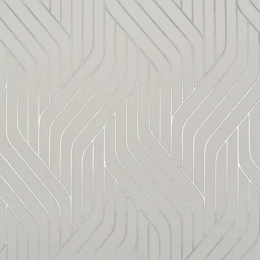 Ebb And Flow Wallpaper (White/silver)