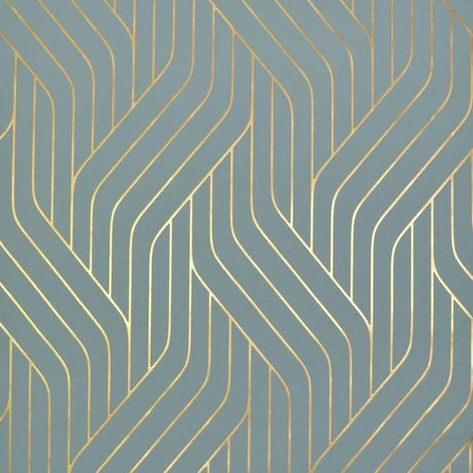 Ebb And Flow Wallpaper (Blue/Gold)