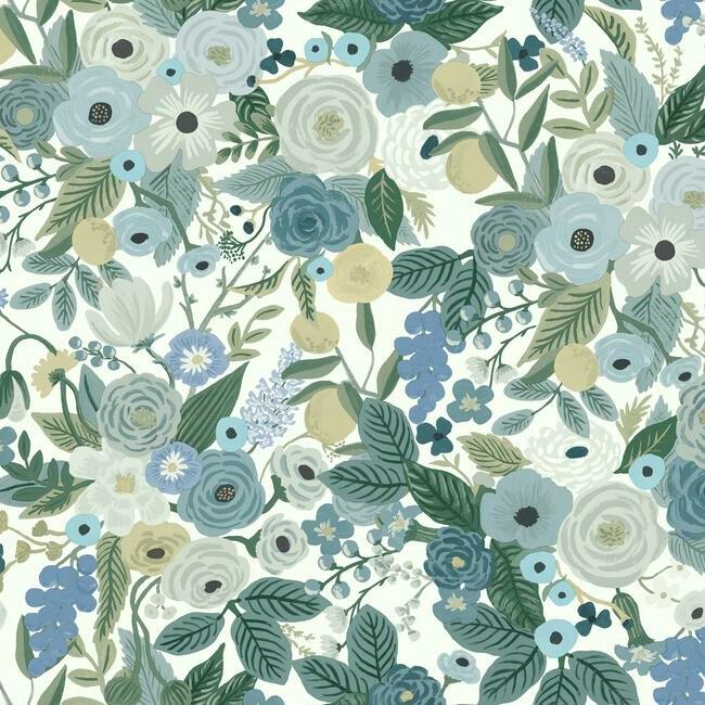 Garden Party Wallpaper (Indigo Multi )