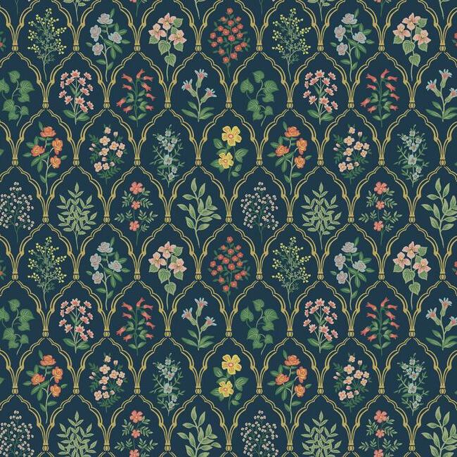 Hawthorne Wallpaper (Navy/Multi)