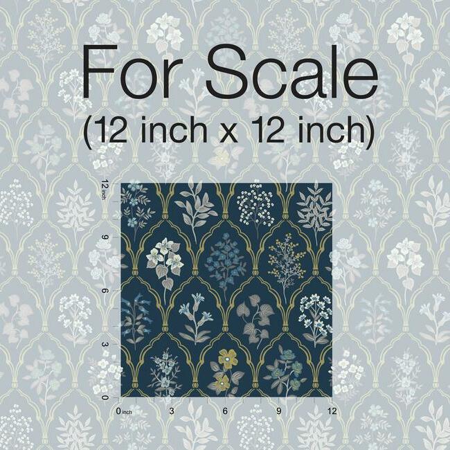 Hawthorne Wallpaper (Navy Gold)