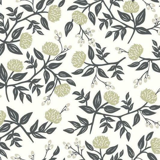 Peonies Wallpaper (White & Black)
