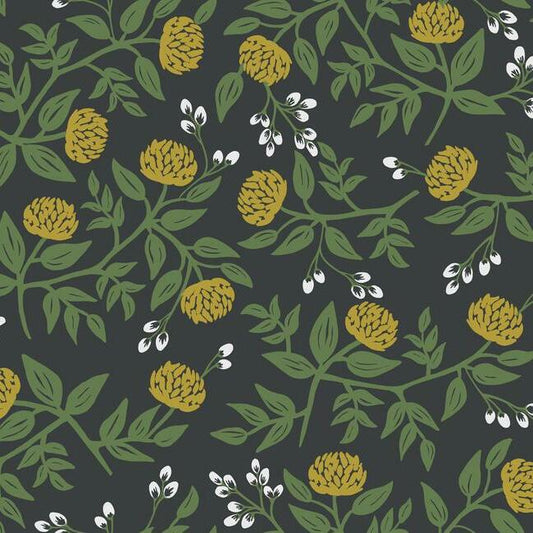 Peonies Wallpaper (Black & Gold)