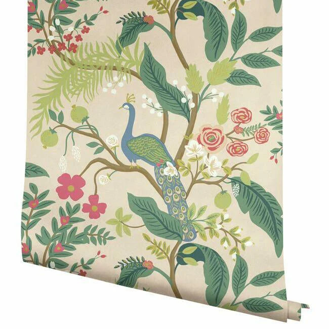 Peacock Wallpaper (Blush)