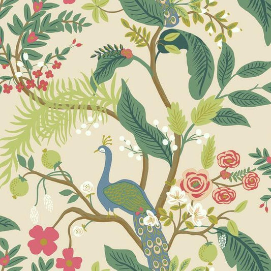 Peacock Wallpaper (Blush)