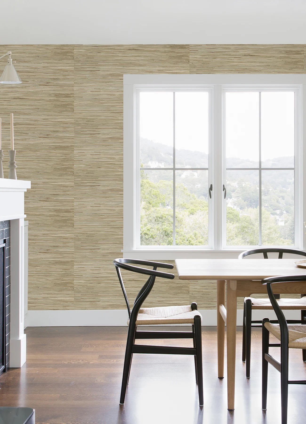 Sogen Neutral Knotted Grasscloth Wallpaper  (Neutral)