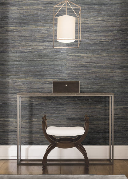 Fujian Silver Grasscloth Wallpaper (Silver)