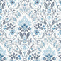 Persian Damask Peel and Stick Wallpaper (Blue)