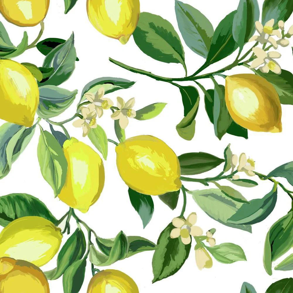 Lemon Zest Peel and Stick Wallpaper (white)